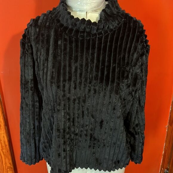 Planet Gold Plush Black Cowl Neck Sweater Sz XL - Picture 2 of 3